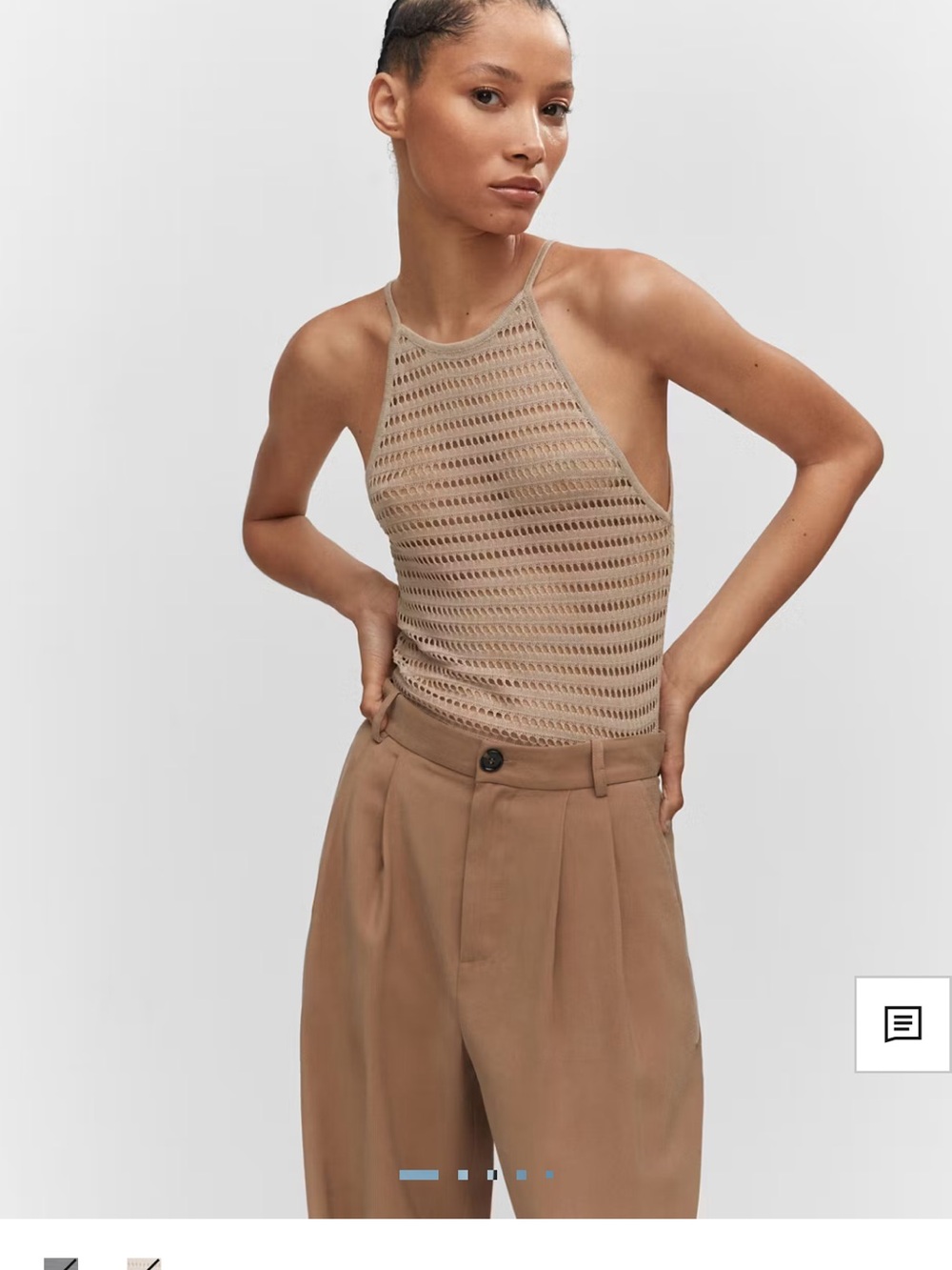 HALTER-NECK KNITTED TOP